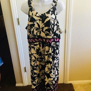 Black/white/purple sundress